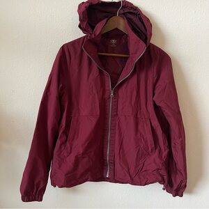 Target Maroon Hooded Windbreaker